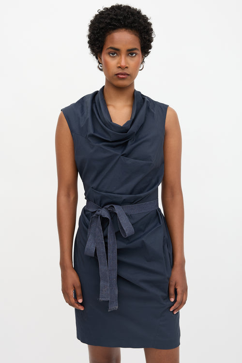 Brunello Cucinelli Poplin Draped Dress