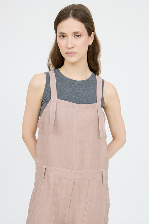 Brunello Cucinelli Linen Monili Overalls