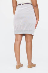Brunello Cucinelli Belted Striped Skirt