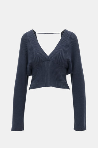 Brunello Cucinelli Rib Knit Cropped Sweater