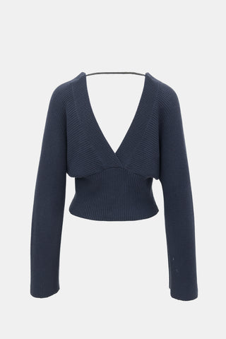 Brunello Cucinelli Rib Knit Cropped Sweater