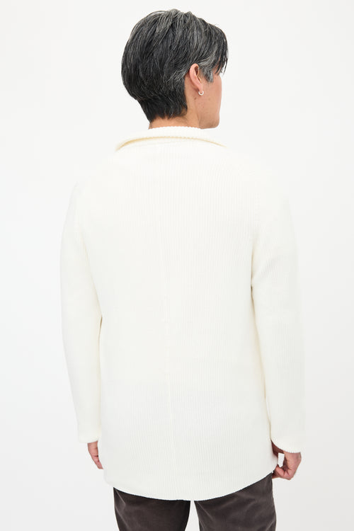 Brunello Cucinelli Rib Knit Double Breasted Cardigan
