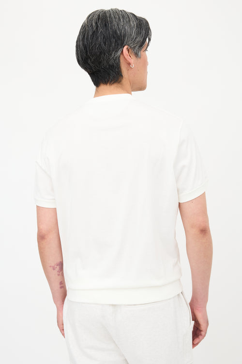 Brunello Cucinelli Ribbed Crew Neck T-Shirt