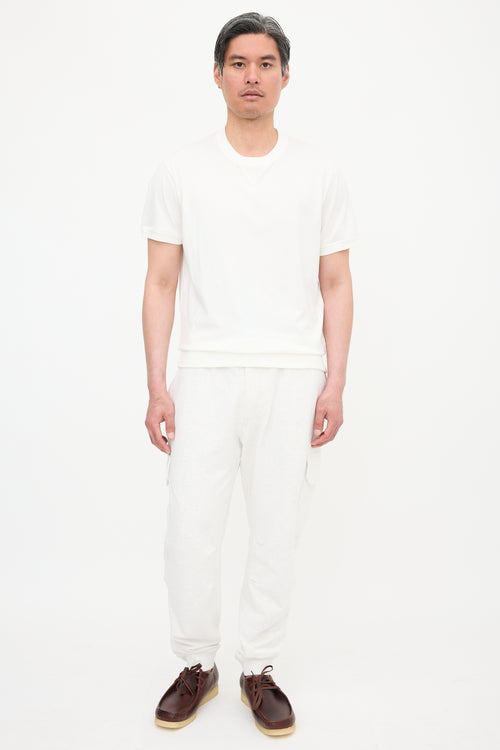 Brunello Cucinelli Ribbed Crew Neck T-Shirt