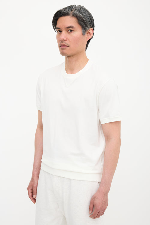 Brunello Cucinelli Ribbed Crew Neck T-Shirt