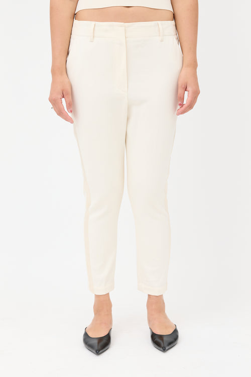 Brunello Cucinelli Satin Stripe Trouser