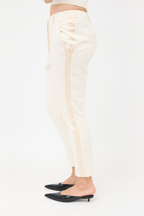 Brunello Cucinelli Satin Stripe Trouser