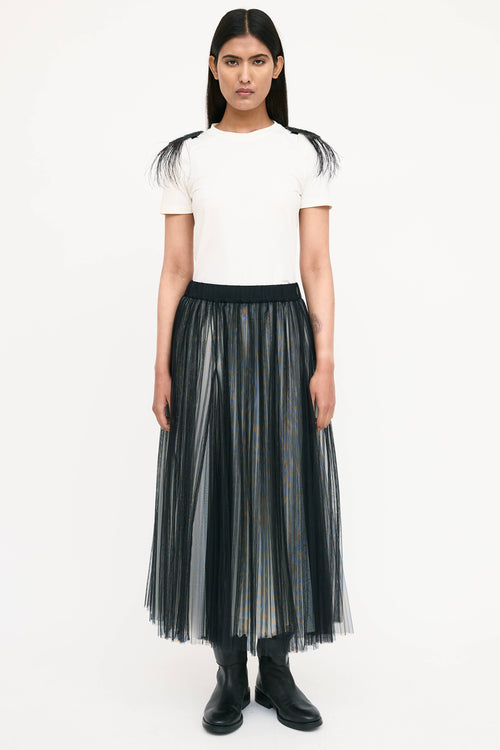 Brunello Cucinelli Sequin Feather T-Shirt