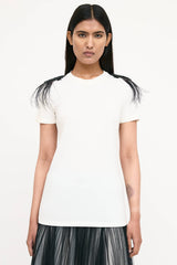 Brunello Cucinelli Sequin Feather T-Shirt