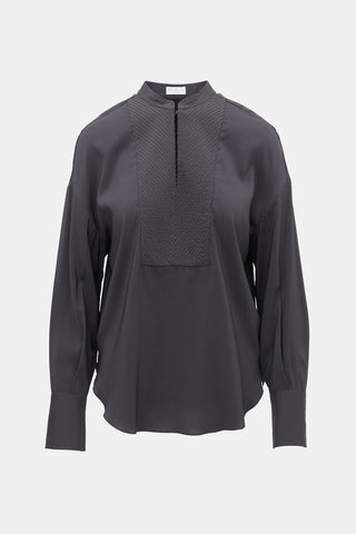 Brunello Cucinelli Silk Monili Blouse