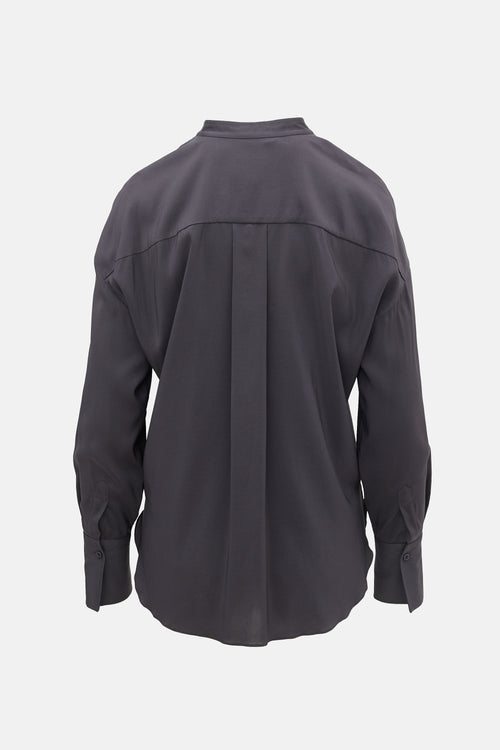 Brunello Cucinelli Silk Monili Blouse