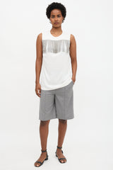 Brunello Cucinelli Silk Monili Fringe Blouse