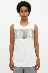 Brunello Cucinelli Silk Monili Fringe Blouse