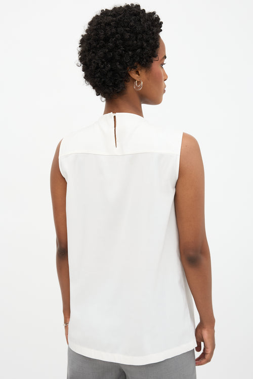 Brunello Cucinelli Silk Monili Fringe Blouse