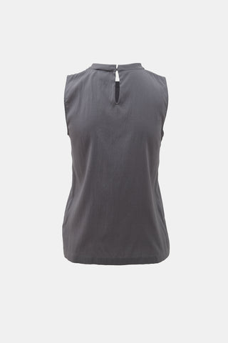 Brunello Cucinelli Silk Sleeveless Blouse