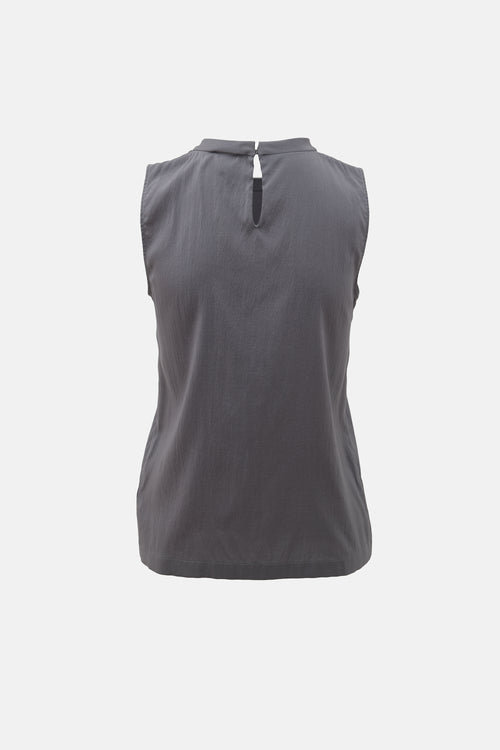 Brunello Cucinelli Silk Sleeveless Blouse