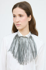 Brunello Cucinelli Leather Fringe Monili Necklace