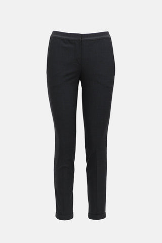 Brunello Cucinelli Wool Cuffed Slim Trouser