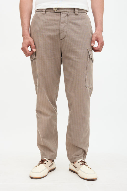 Brunello Cucinelli Stripe Leisure Fit Trouser