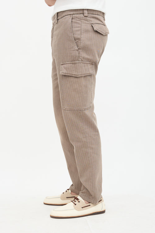 Brunello Cucinelli Stripe Leisure Fit Trouser