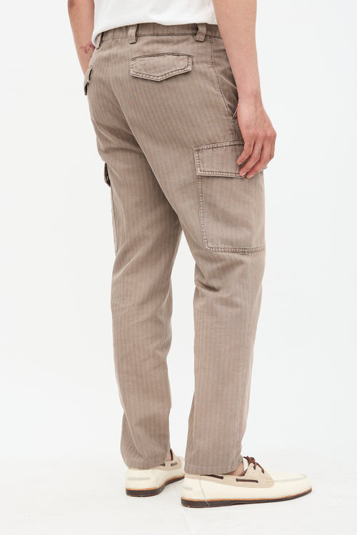 Brunello Cucinelli Stripe Leisure Fit Trouser