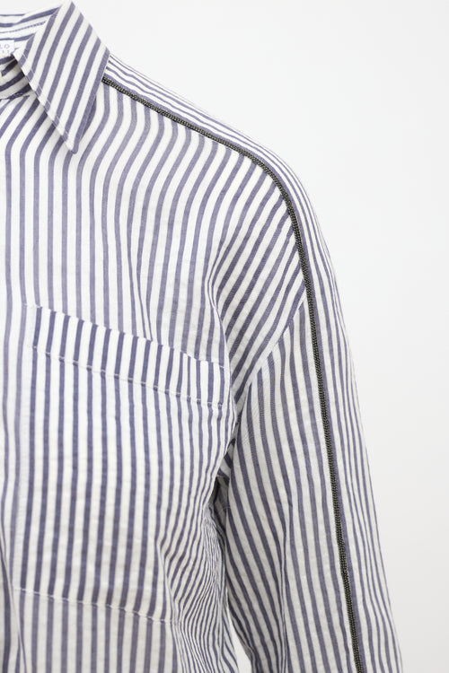 Brunello Cucinelli Striped Monili Shirt
