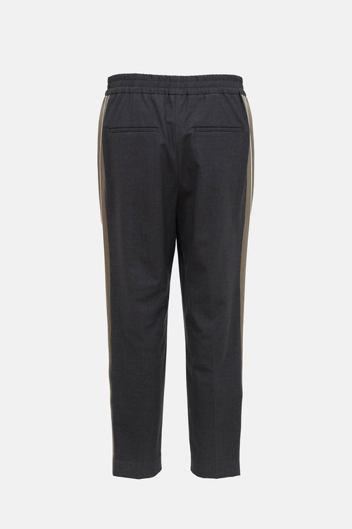 Brunello Cucinelli Wool Side Stripe Pant