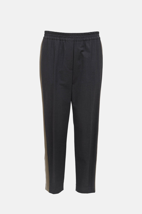 Brunello Cucinelli Wool Side Stripe Pant