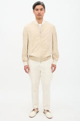 Brunello Cucinelli Suede Bomber Jacket