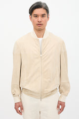 Brunello Cucinelli Suede Bomber Jacket