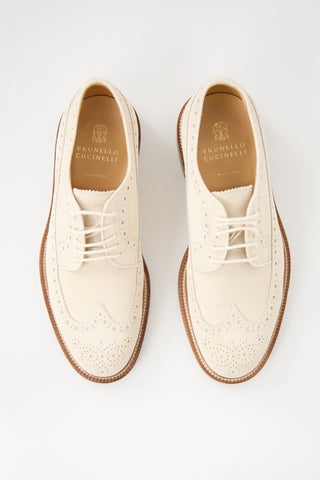 Brunello Cucinelli Suede Brogue Derby
