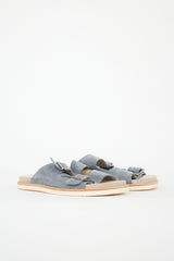 Brunello Cucinelli Suede Buckle Sandal