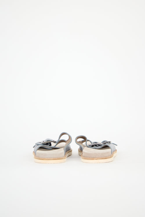 Brunello Cucinelli Suede Buckle Sandal
