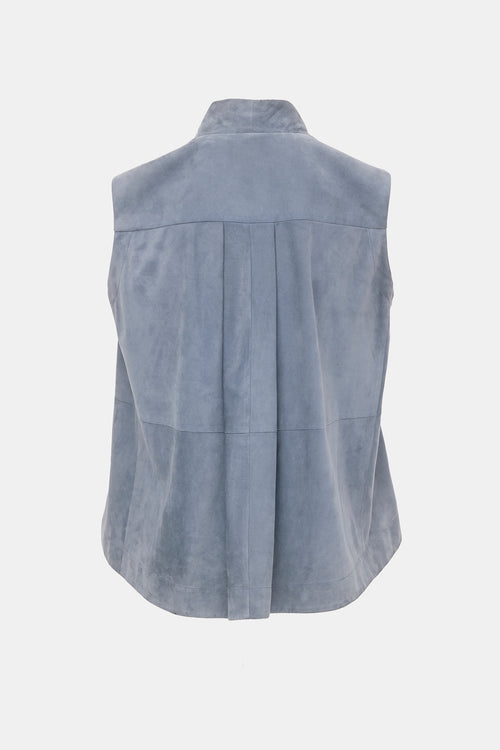 Brunello Cucinelli Suede Down Padded Vest