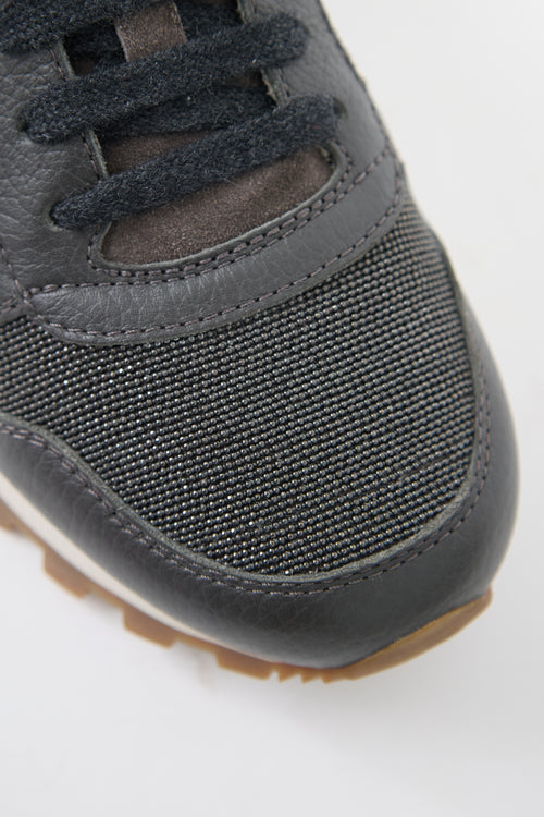 Brunello Cucinelli Suede Leather Monili Sneaker
