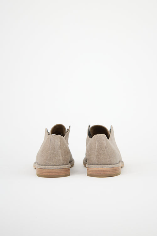 Brunello Cucinelli Metallic Suede Monili Derby