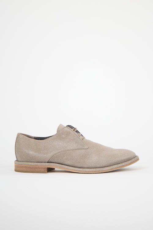 Brunello Cucinelli Metallic Suede Monili Derby