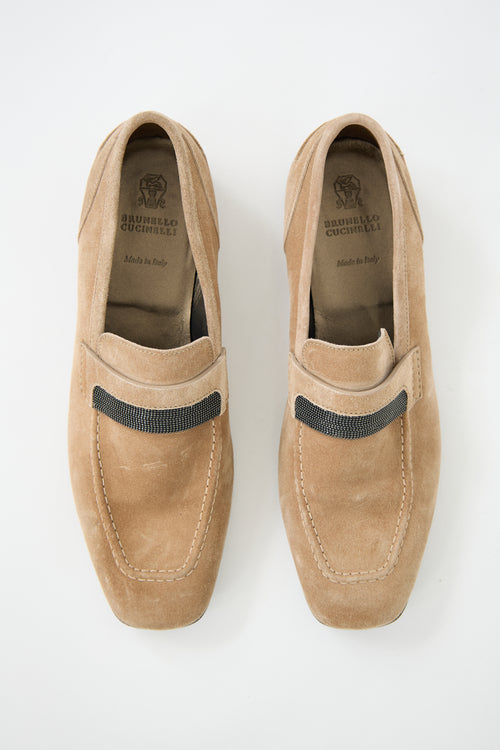 Brunello Cucinelli Suede Monili Loafer