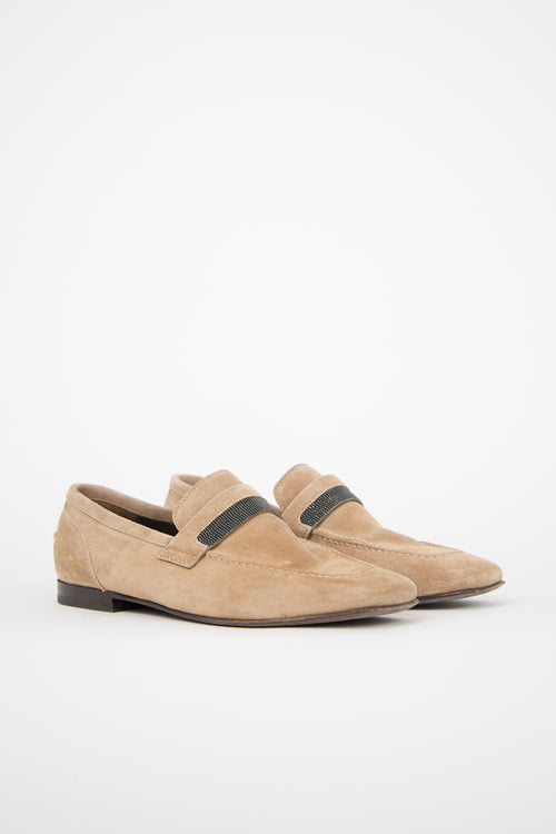 Brunello Cucinelli Suede Monili Loafer