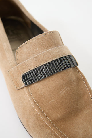 Brunello Cucinelli Suede Monili Loafer