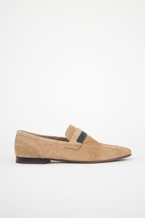 Brunello Cucinelli Suede Monili Loafer
