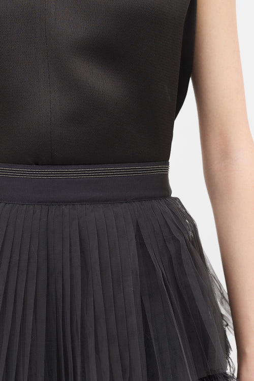 Brunello Cucinelli Tulle & Feather Tier Skirt