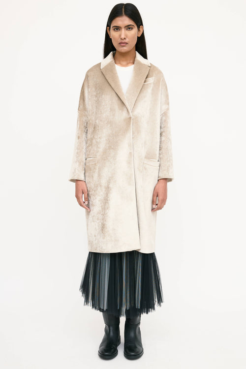 Brunello Cucinelli Velvet Double Breasted Coat