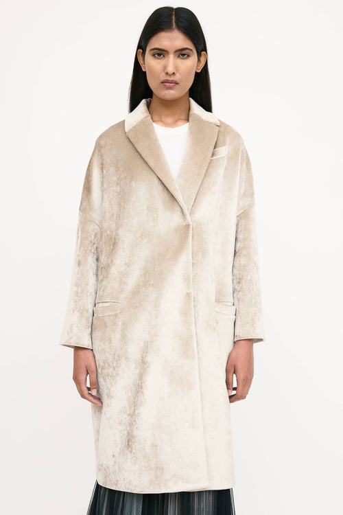 Brunello Cucinelli Velvet Double Breasted Coat