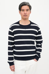 Brunello Cucinelli Waffle Knit Striped Top