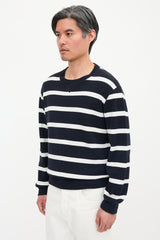 Brunello Cucinelli Waffle Knit Striped Top
