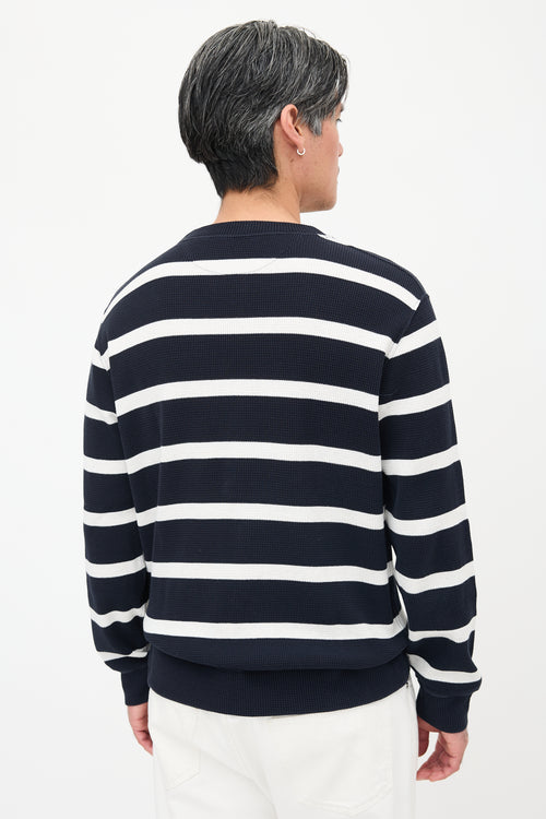 Brunello Cucinelli Waffle Knit Striped Top