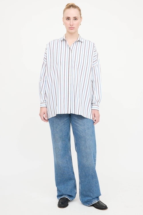 Brunello Cucinelli Monili Striped Shirt