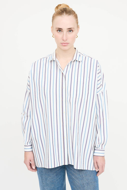 Brunello Cucinelli Monili Striped Shirt