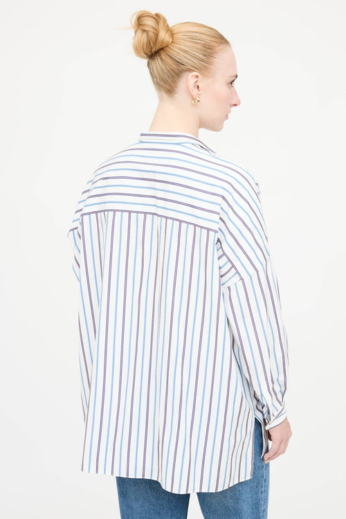 Brunello Cucinelli Monili Striped Shirt
